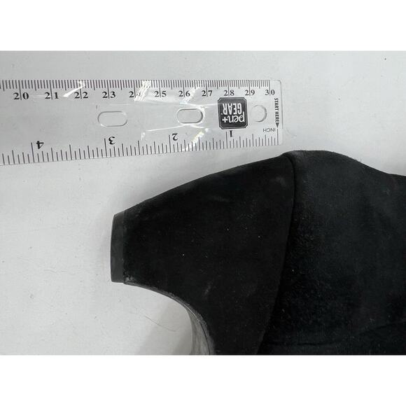 Eileen Fisher Slouched Tall Heeled Boots Women’s Black Suede Women's 9 Classic - Picture 5 of 11